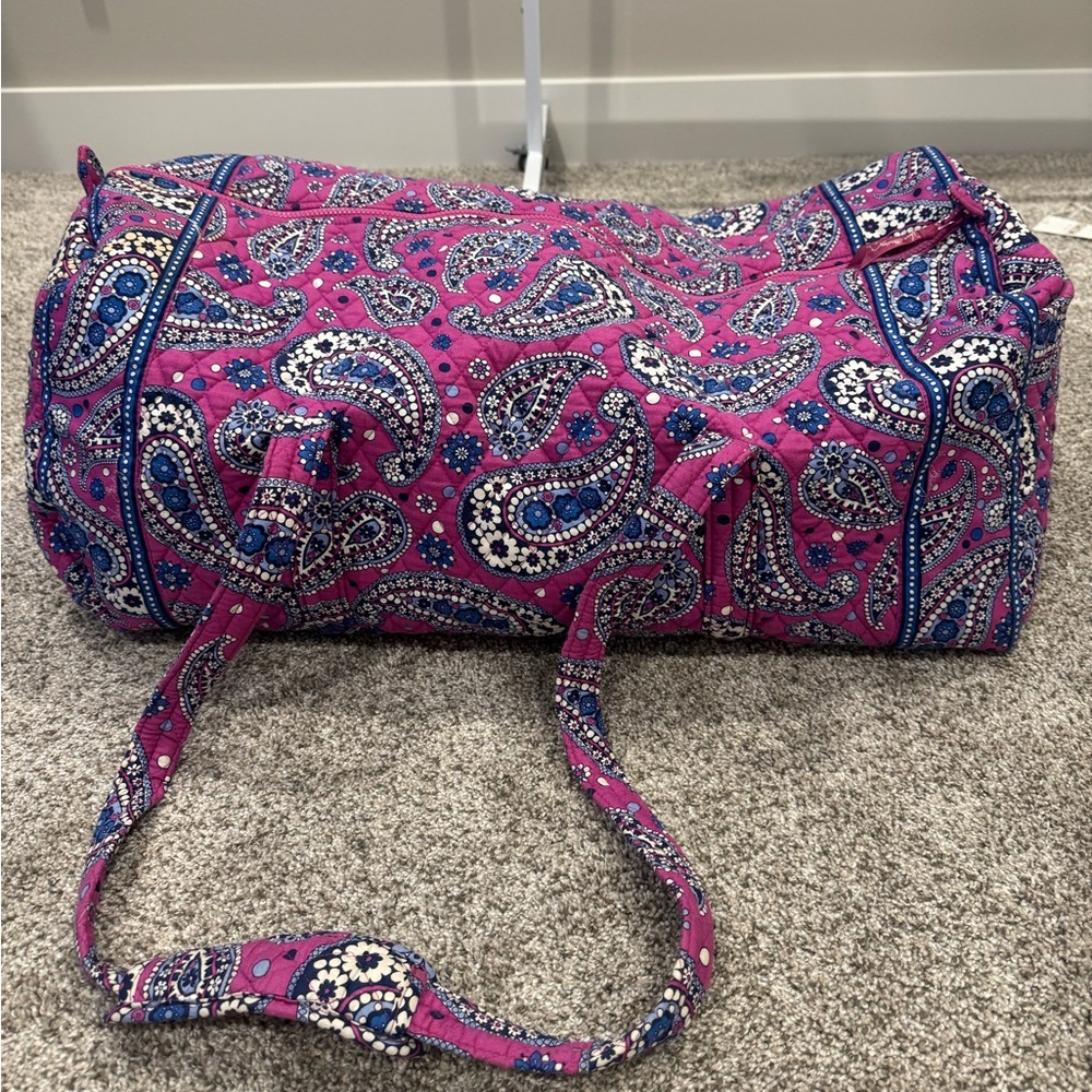 Vera Bradley Boysenberry XL Quilted Tote / Duffle Bag - Paisley